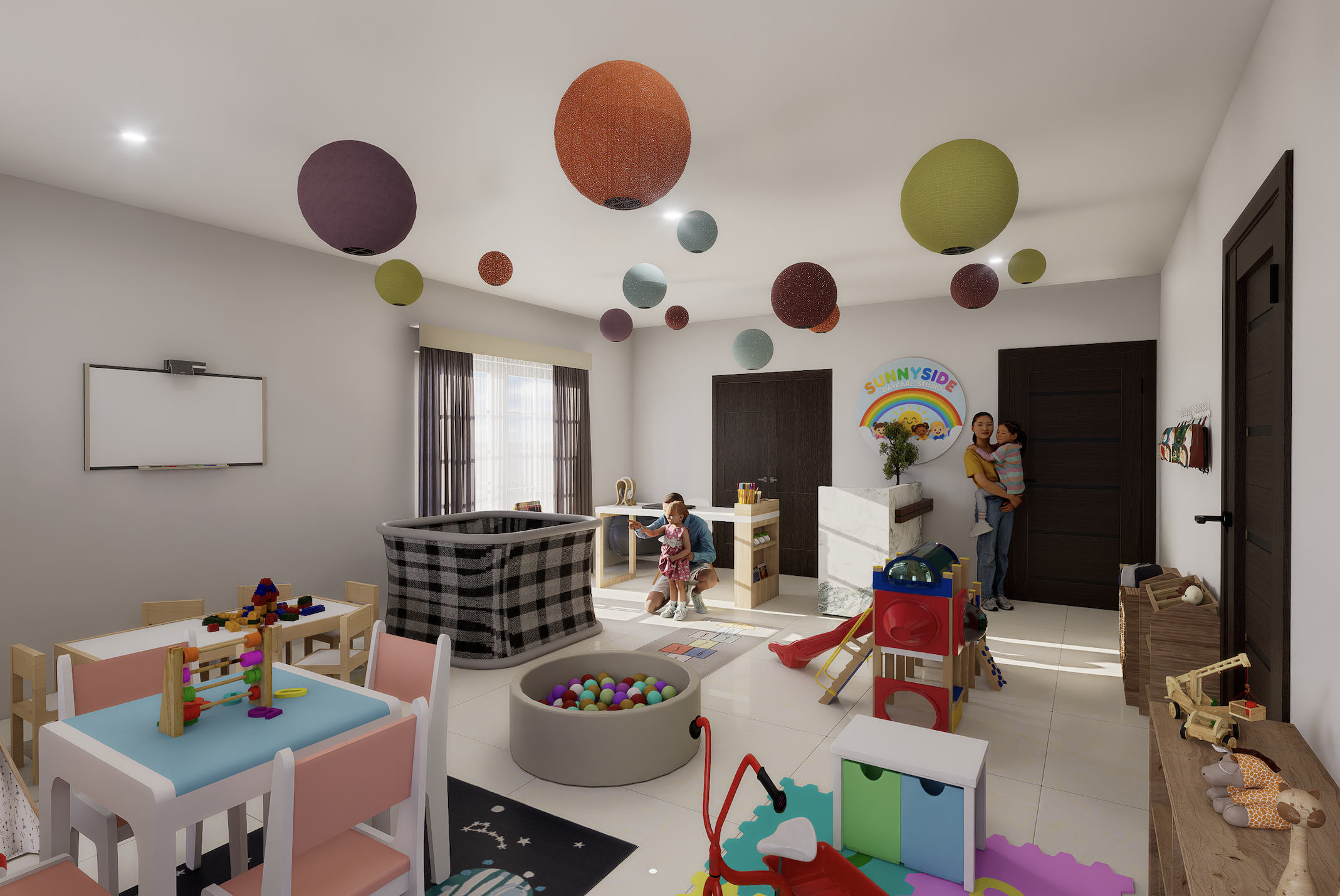 Children enjoying a full day of activities at Sunnyside Daycare Studio