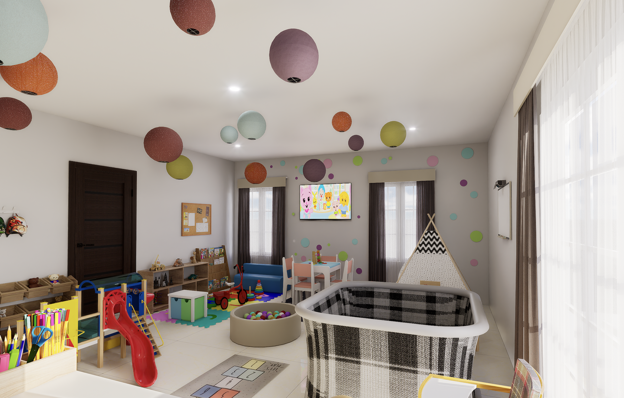 Salón de actividades del local de Sunnyside Daycare